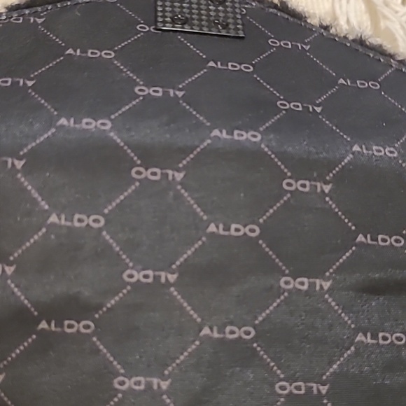 Aldo Black Quilted Faux Fur & Leather Top-Handle Crossbody Bag - Picture 5 of 5